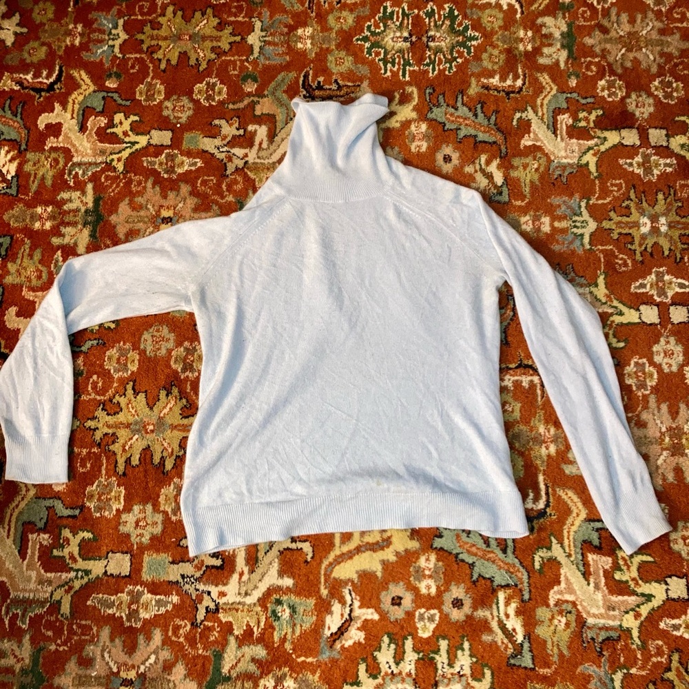 Cute lights blue elegant turtle neck